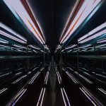 red white and black tunnel